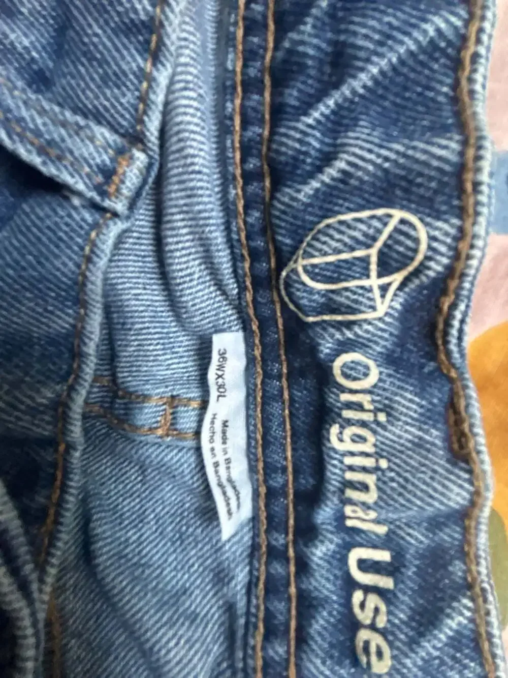 Original Use Men's Baggy Wide-Leg Denim Jeans
